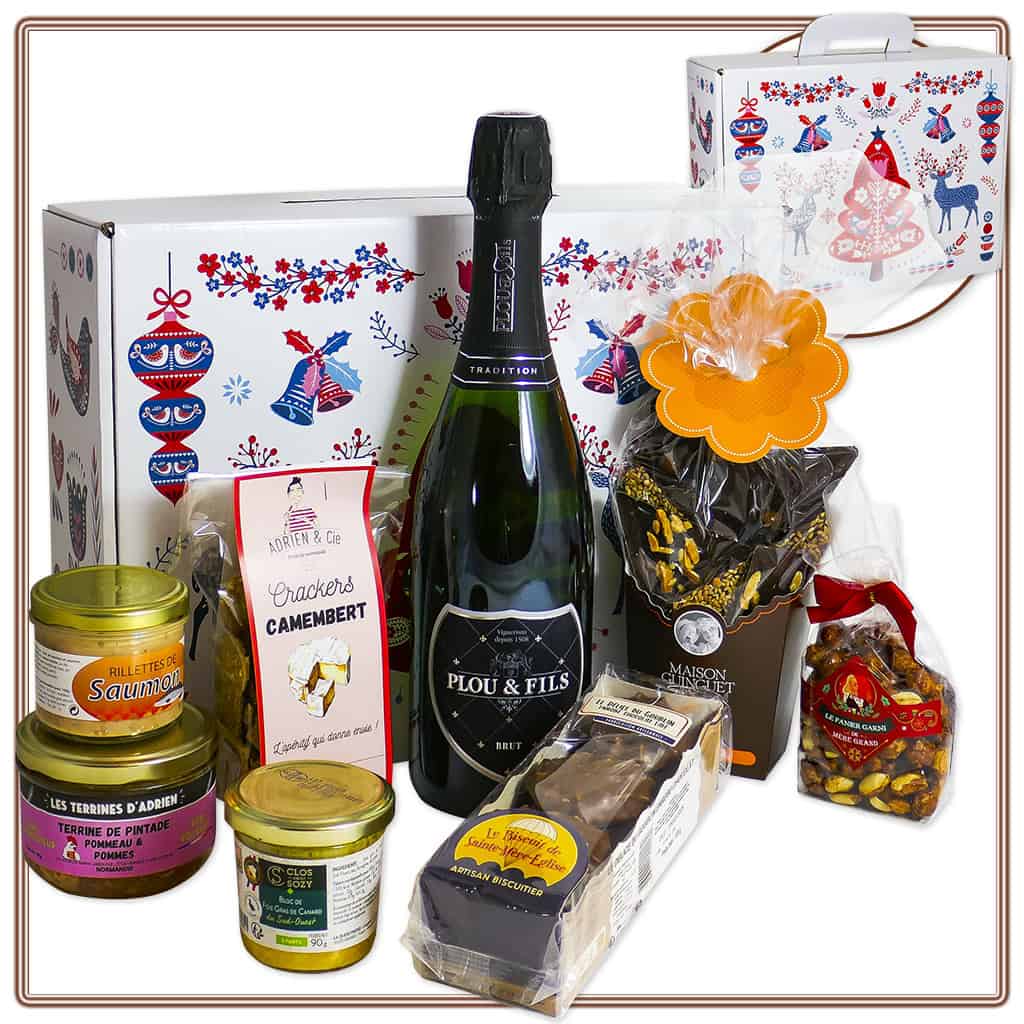 Cadeau d'entreprise Noel - Box Champagne - Epicerie Fine (poisson)