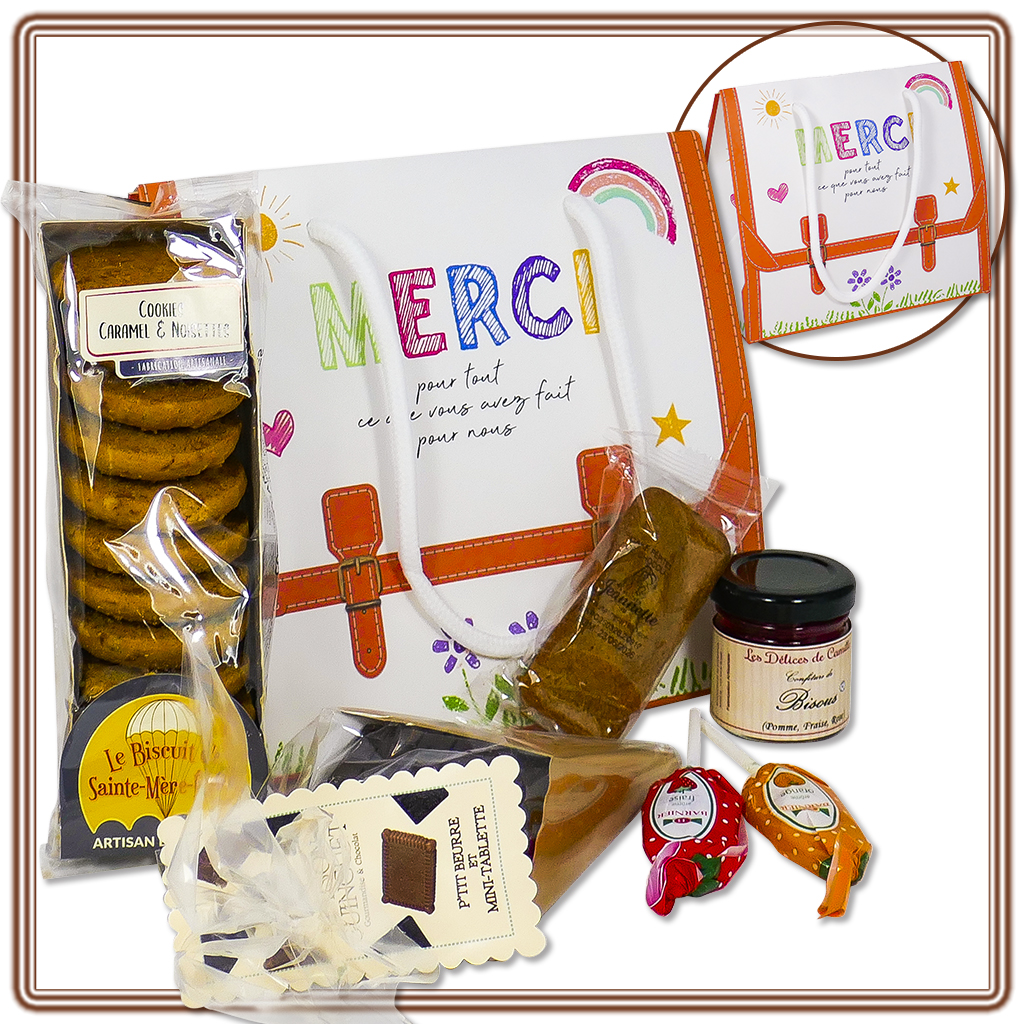 Pochette gourmande - Merci pour cette super année - Cadeaux Maîtresses